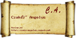 Czakó Angelus névjegykártya
